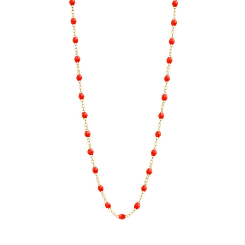 Gigi Clozeau - Collier corail Classique Gigi, or jaune, 45 cm