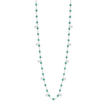 Gigi Clozeau - Collier émeraude Gigi Suprême, or blanc, 10 diamants, 60 cm