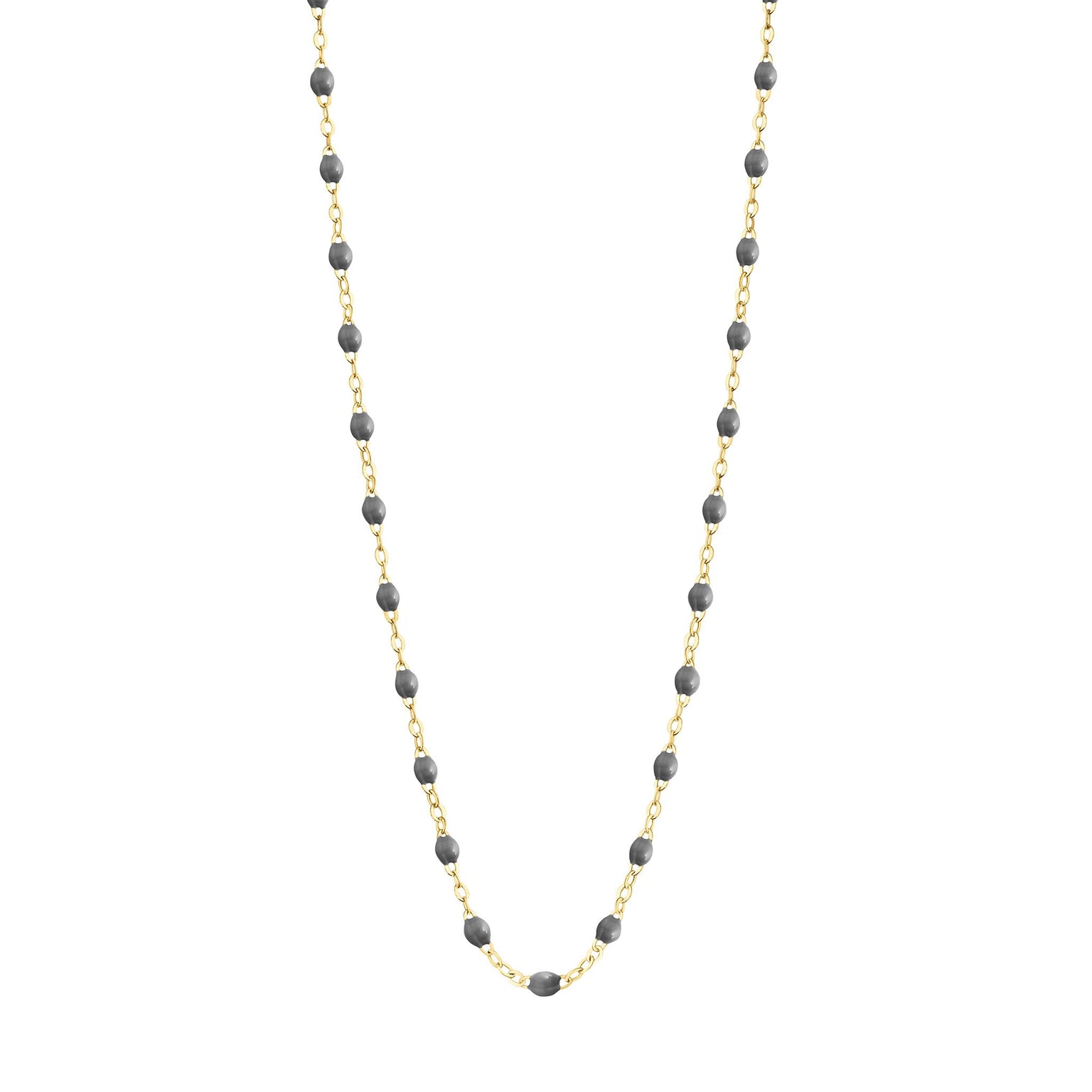 Gigi Clozeau - Collier gris foncé Classique Gigi, or jaune, 42 cm
