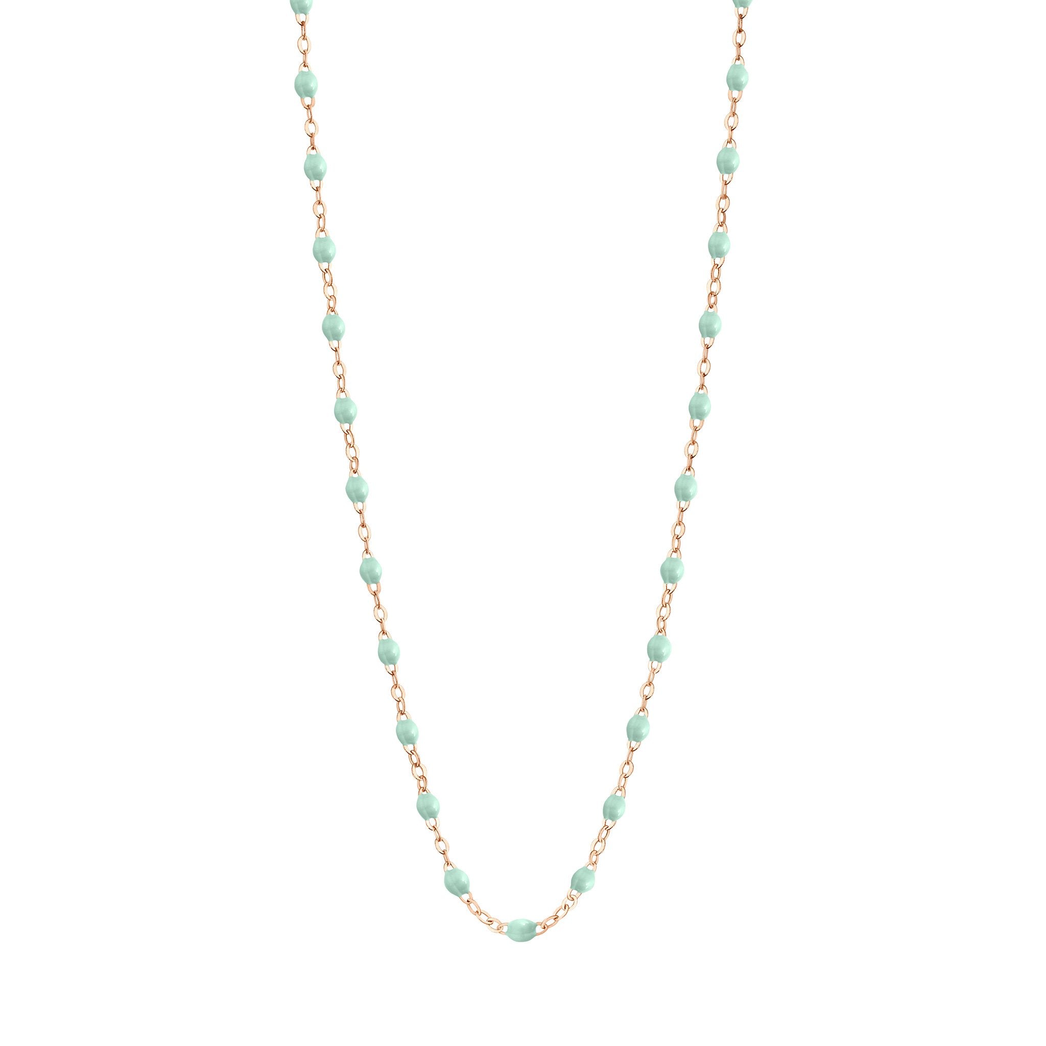 Gigi Clozeau - Collier jade Classique Gigi, or rose, 42 cm