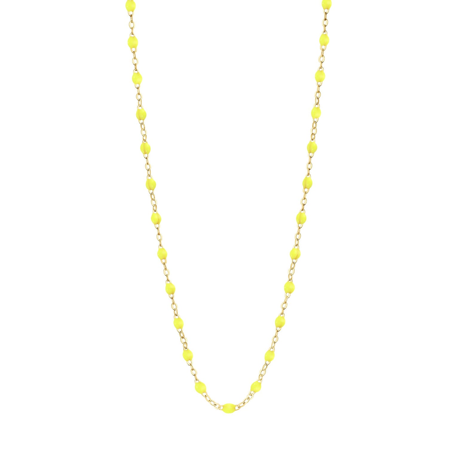 Gigi Clozeau - Collier jaune fluo Classique Gigi, or jaune, 45 cm