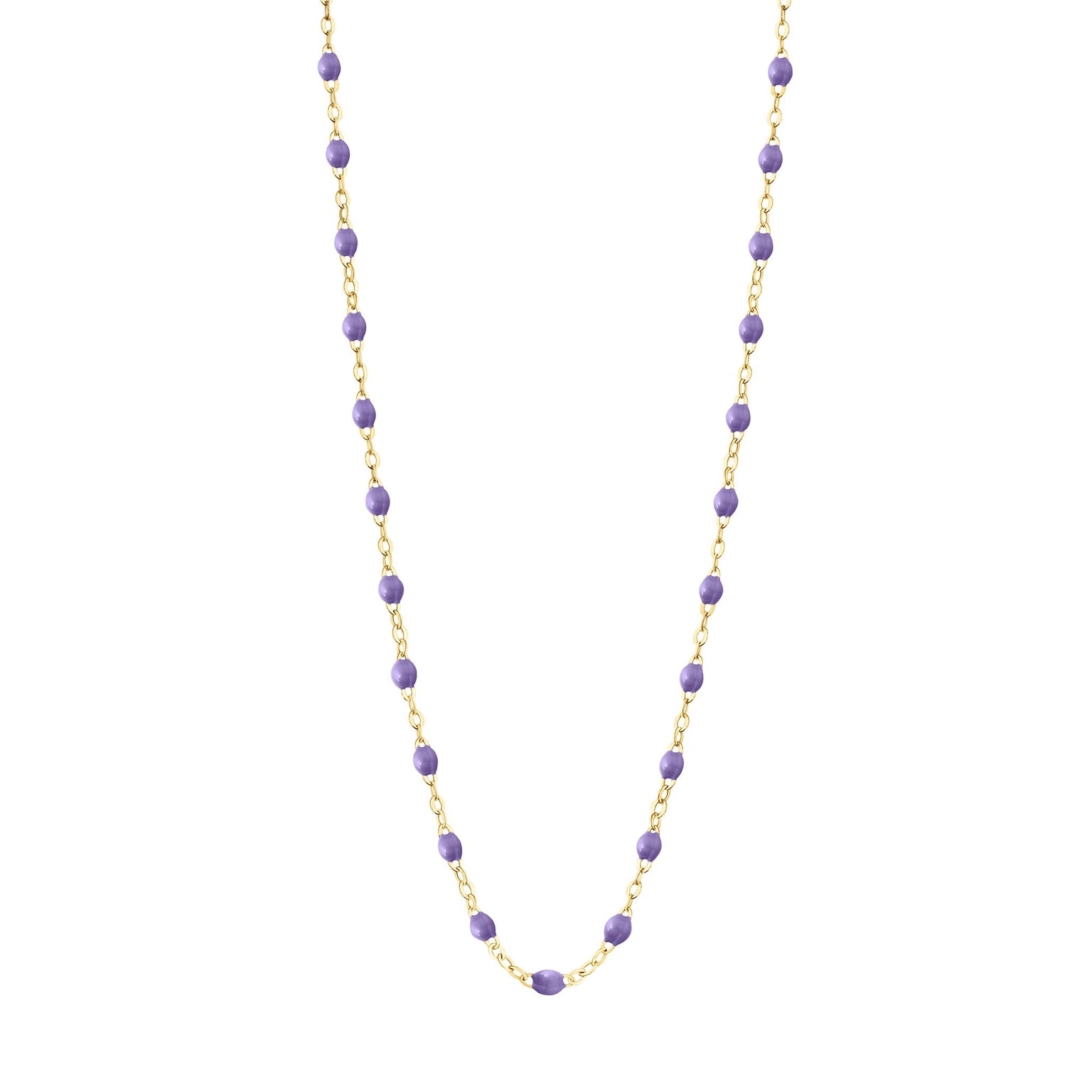 Gigi Clozeau - Collier mauve Classique Gigi, or jaune, 50 cm