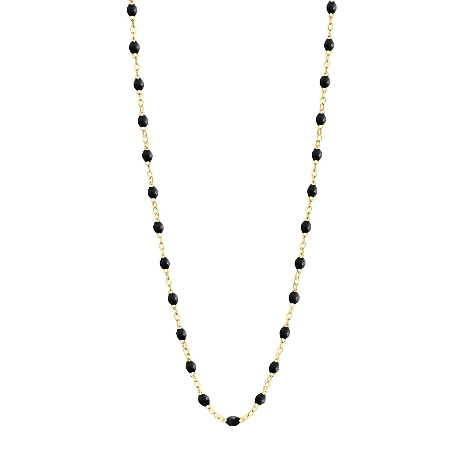 Gigi Clozeau - Collier noir Classique Gigi, or jaune, 50 cm
