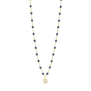 Gigi Clozeau - Collier nuit Puce diamants, or jaune, 42 cm