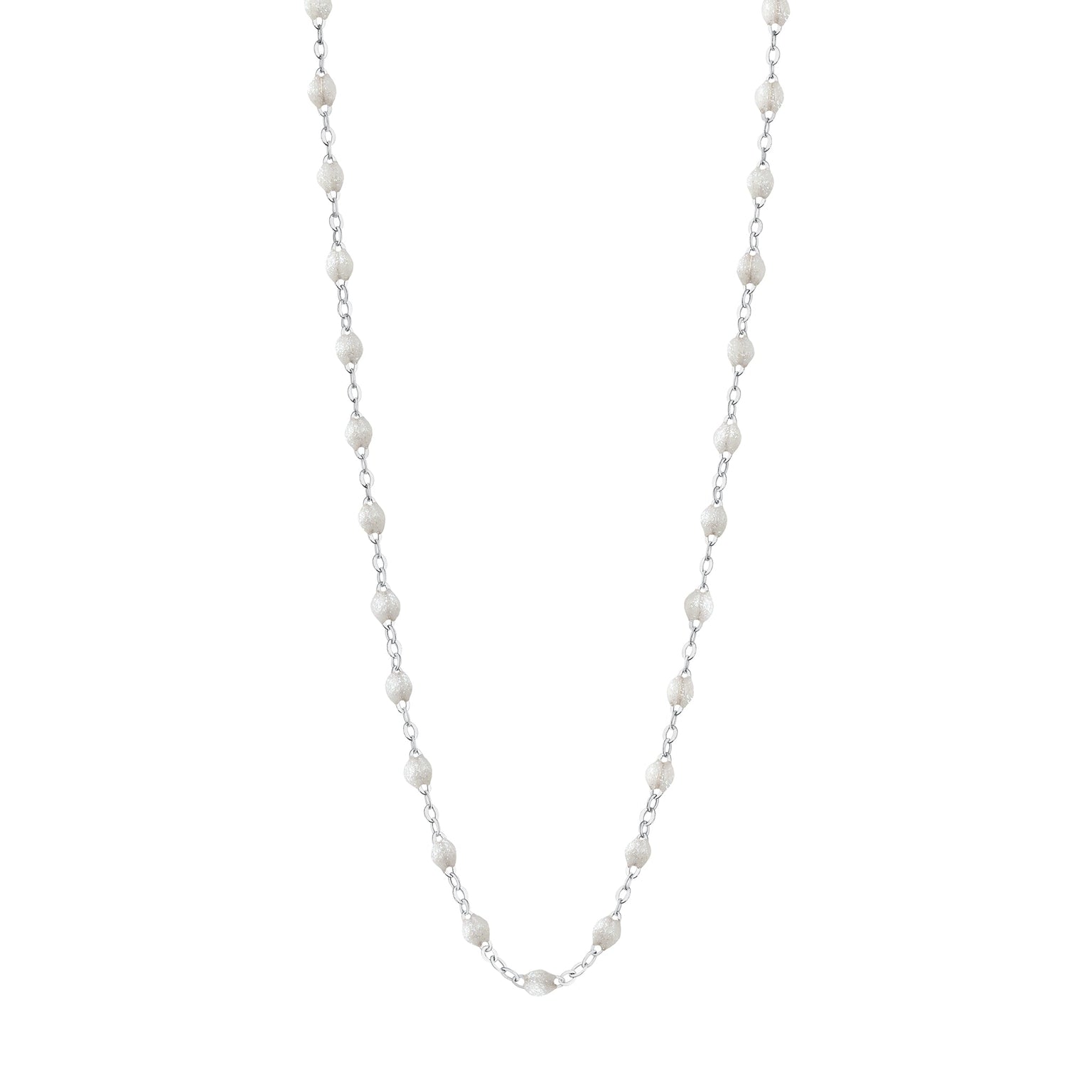 Gigi Clozeau - Collier opale Classique Gigi, or blanc, 45 cm