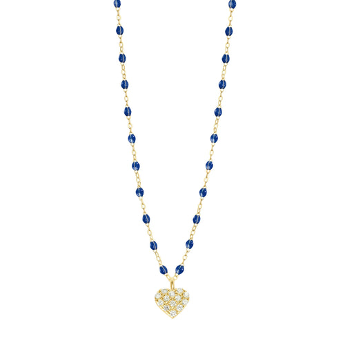Gigi Clozeau - Collier prusse In Love, diamants, or jaune, 42 cm
