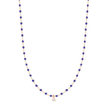 Gigi Clozeau - Collier prusse Mini Gigi, or rose, 1 diamant, 40 cm