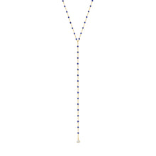 Gigi Clozeau - Collier prusse Mini Gigi party Y, or jaune, 1 diamant, 50 cm
