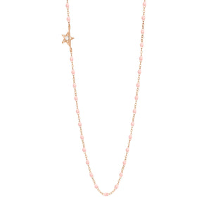 Gigi Clozeau - Collier rose bébé Etoile, diamant, or rose, 42 cm