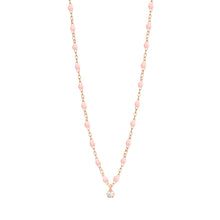 Gigi Clozeau - Collier rose bébé Gigi Suprême, or rose, 1 diamant, 42 cm