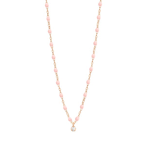 Gigi Clozeau - Collier rose bébé Gigi Suprême, or rose, 1 diamant, 42 cm