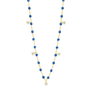 Gigi Clozeau - Collier saphir Gigi Suprême, or jaune, 5 diamants, 45 cm