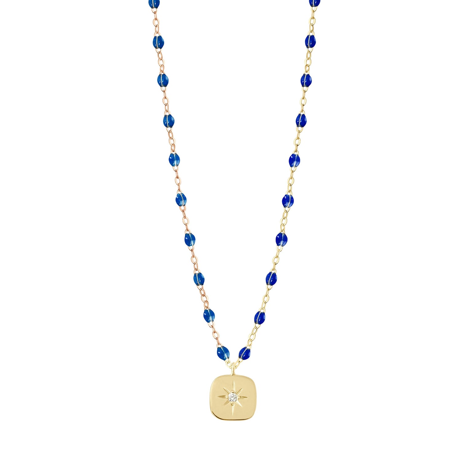 Gigi Clozeau - Collier saphir Miss Gigi diamant, or jaune, 42 cm