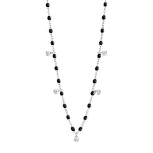 Gigi Clozeau - Collier scarabée Gigi Suprême, or blanc, 5 diamants, 45 cm