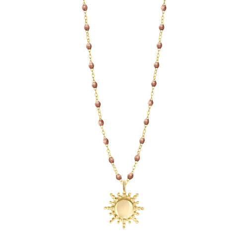 Gigi Clozeau - Collier Soleil cuivre, or jaune, 42 cm