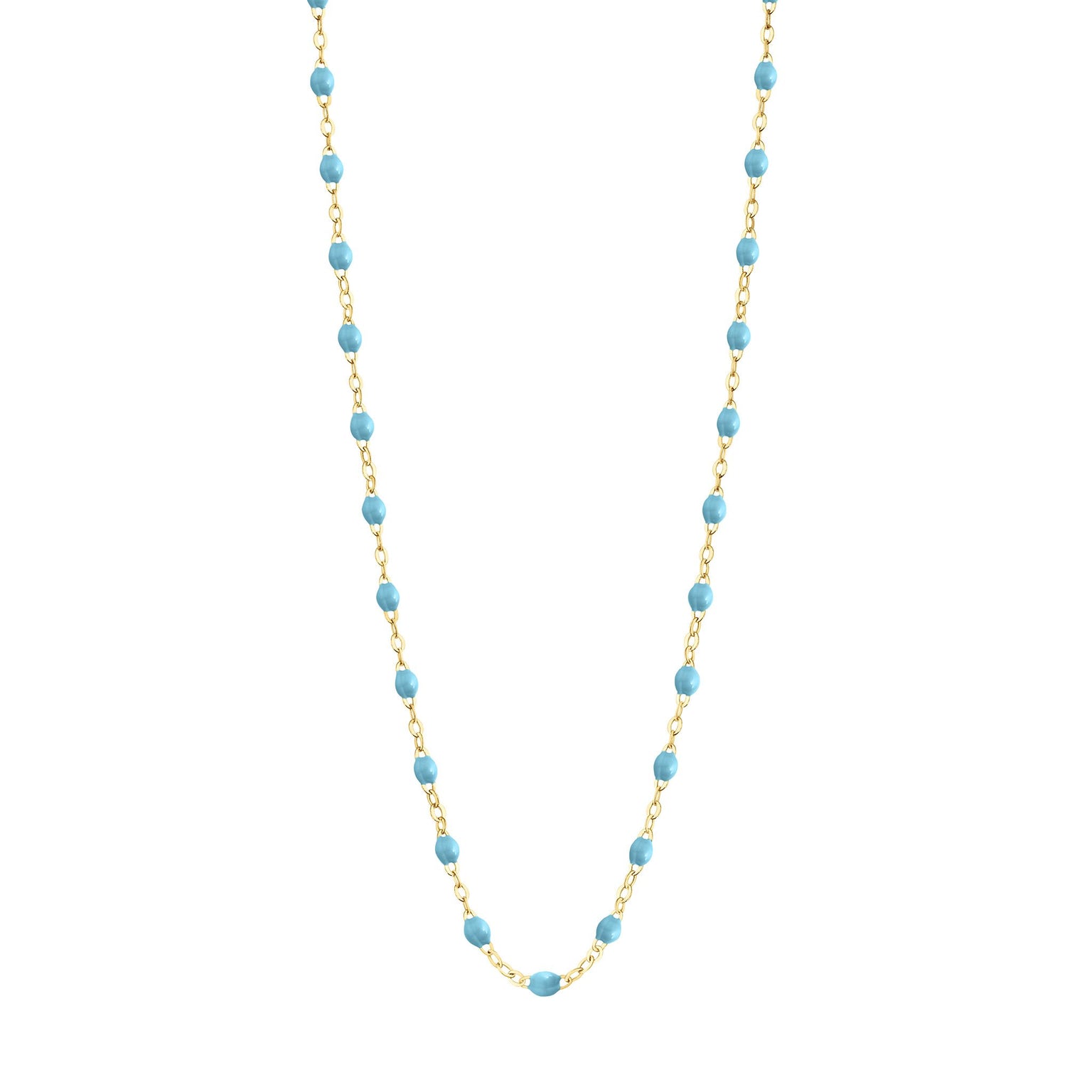 Gigi Clozeau - Collier turquoise Classique Gigi, or jaune, 50 cm
