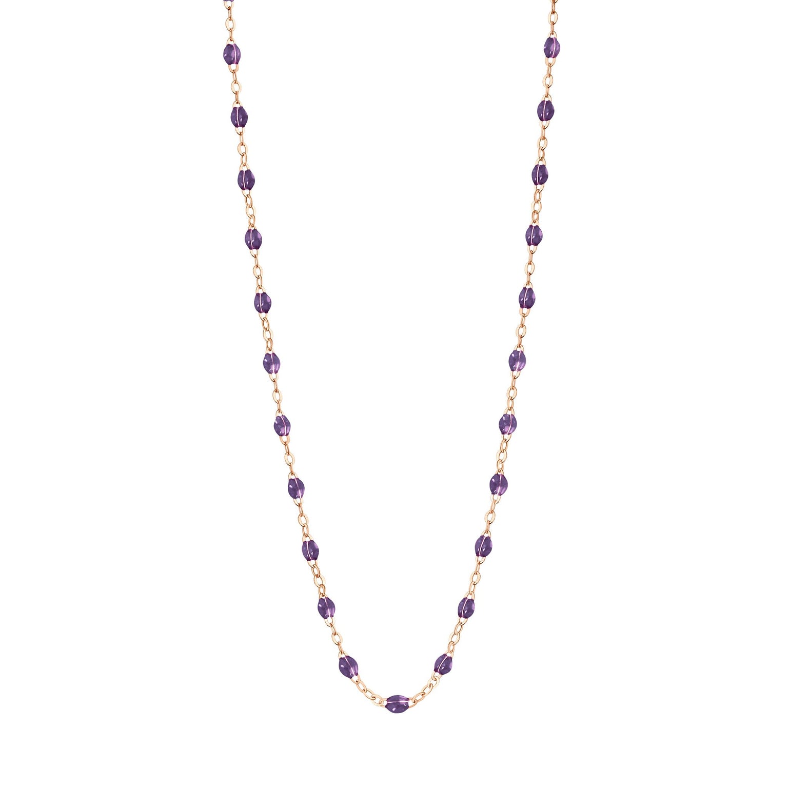 Gigi Clozeau - Collier violet Classique Gigi, or rose, 42 cm