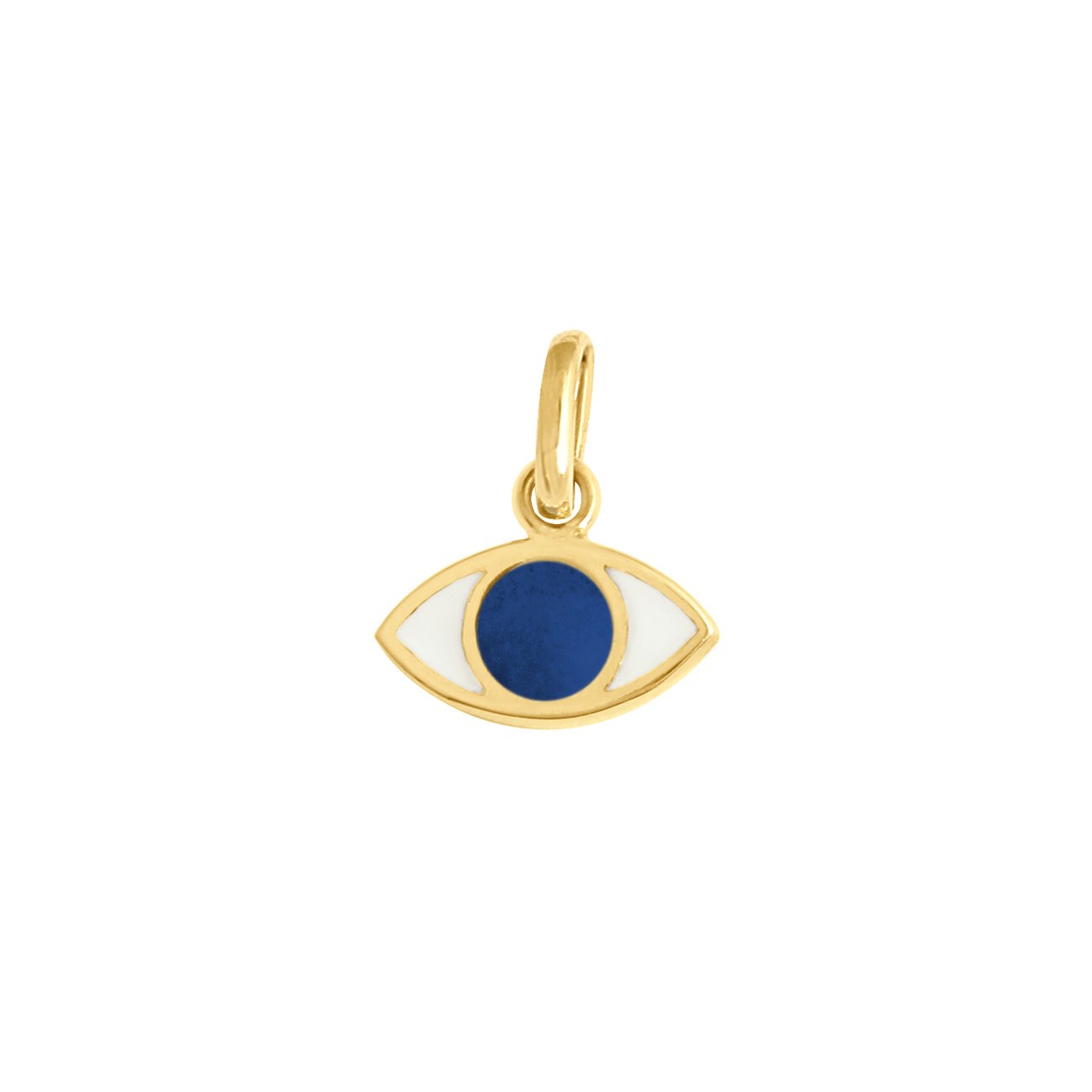 Gigi Clozeau - Pendentif Eye prusse, or jaune