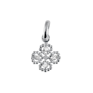 Gigi Clozeau - Pendentif Lucky Trèfle, diamants, or blanc
