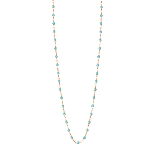 Gigi Clozeau - Sautoir aqua Classique Gigi, or rose, 60 cm