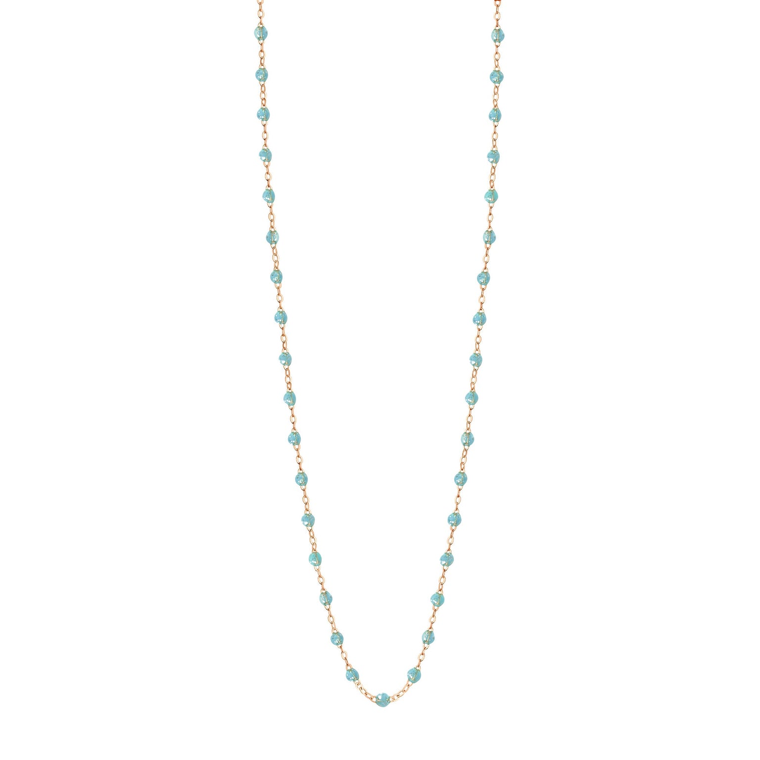 Gigi Clozeau - Sautoir aqua Classique Gigi, or rose, 86 cm