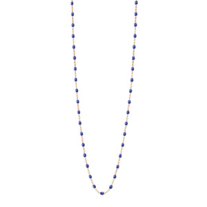 Gigi Clozeau - Sautoir bleuet Classique Gigi, or rose, 86 cm