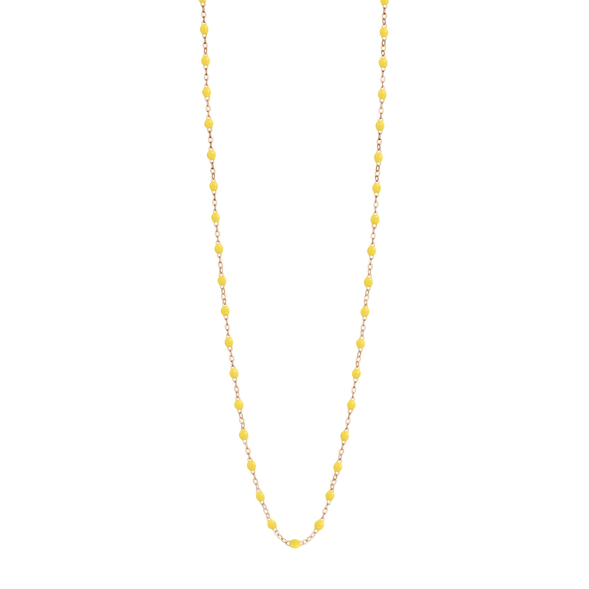 Gigi Clozeau - Sautoir citron Classique Gigi, or rose, 86 cm