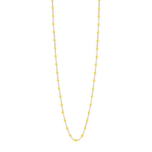 Gigi Clozeau - Sautoir citron Classique Gigi, or rose, 86 cm