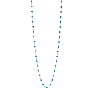 Gigi Clozeau - Sautoir émeraude Classique Gigi, or blanc, 60 cm