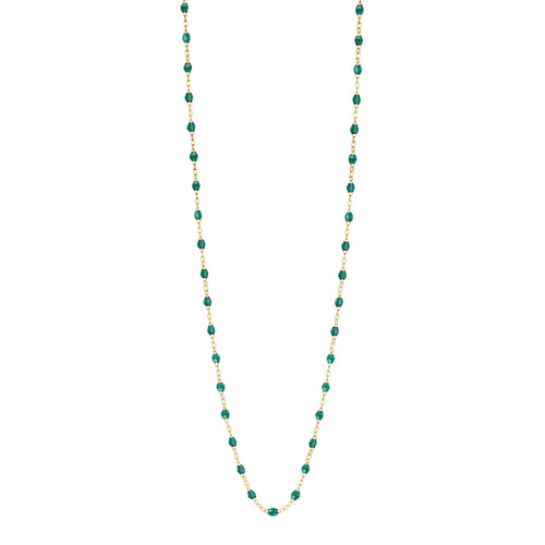Gigi Clozeau - Sautoir émeraude Classique Gigi, or jaune, 86 cm