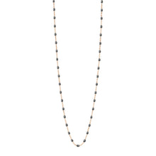 Gigi Clozeau - Sautoir gris foncé Classique Gigi, or rose, 60 cm