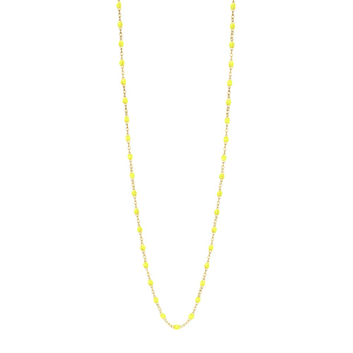 Gigi Clozeau - Sautoir jaune fluo Classique Gigi, or jaune, 86 cm