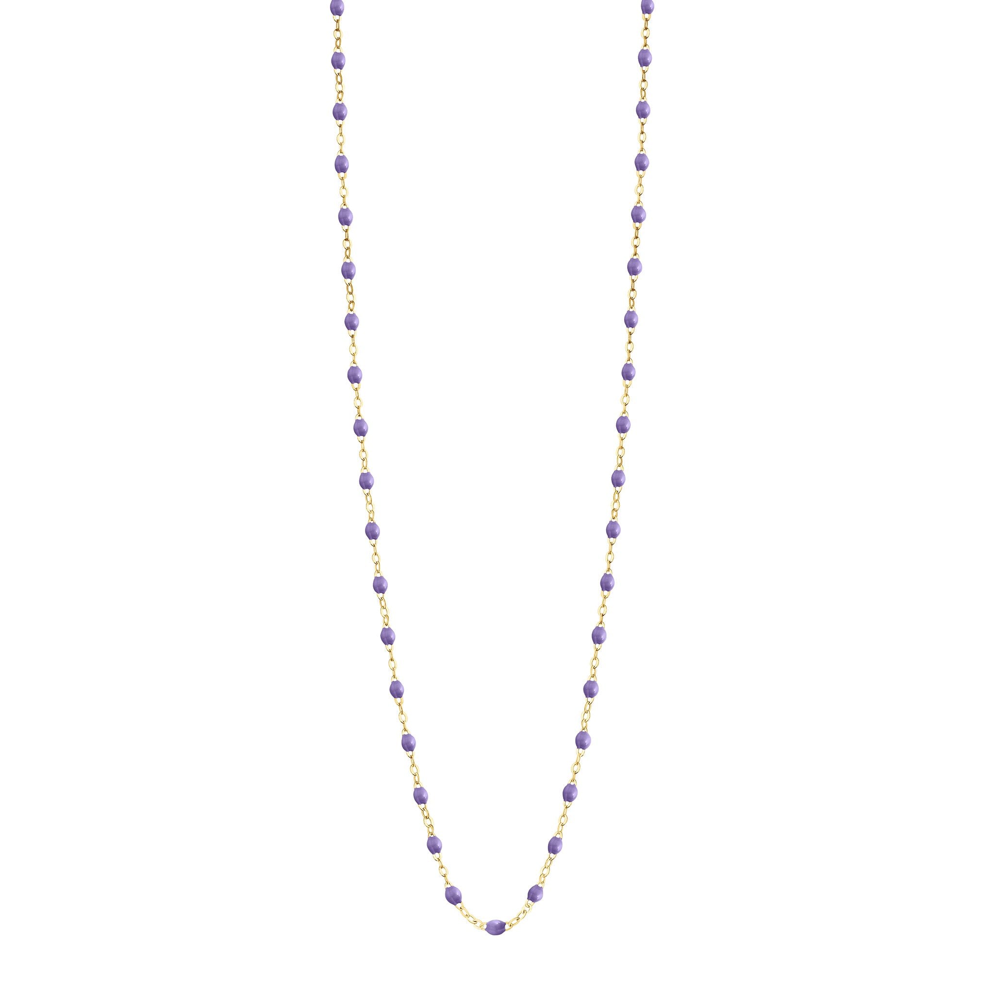Gigi Clozeau - Sautoir mauve Classique Gigi, or jaune, 86 cm