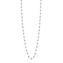 Gigi Clozeau - Sautoir mauve Classique Gigi, or jaune, 86 cm