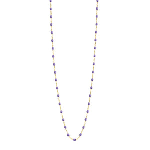Gigi Clozeau - Sautoir mauve Classique Gigi, or jaune, 86 cm