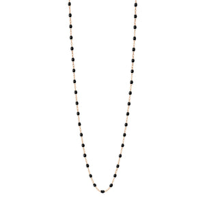 Gigi Clozeau - Sautoir noir Classique Gigi, or rose, 60 cm