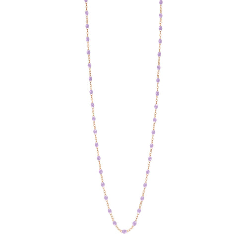 Gigi Clozeau - Sautoir parme Classique Gigi, or rose, 60 cm