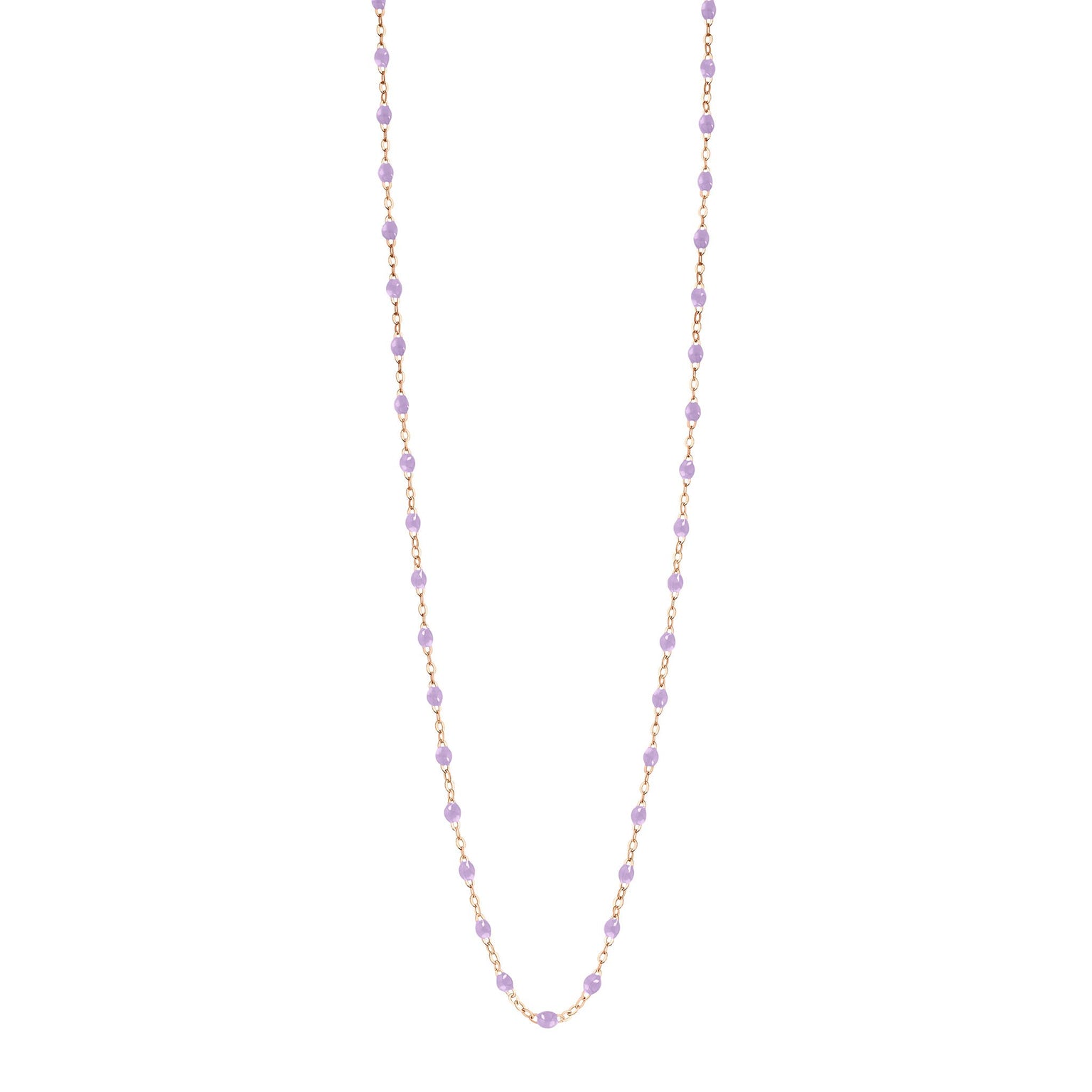 Gigi Clozeau - Sautoir parme Classique Gigi, or rose, 86 cm