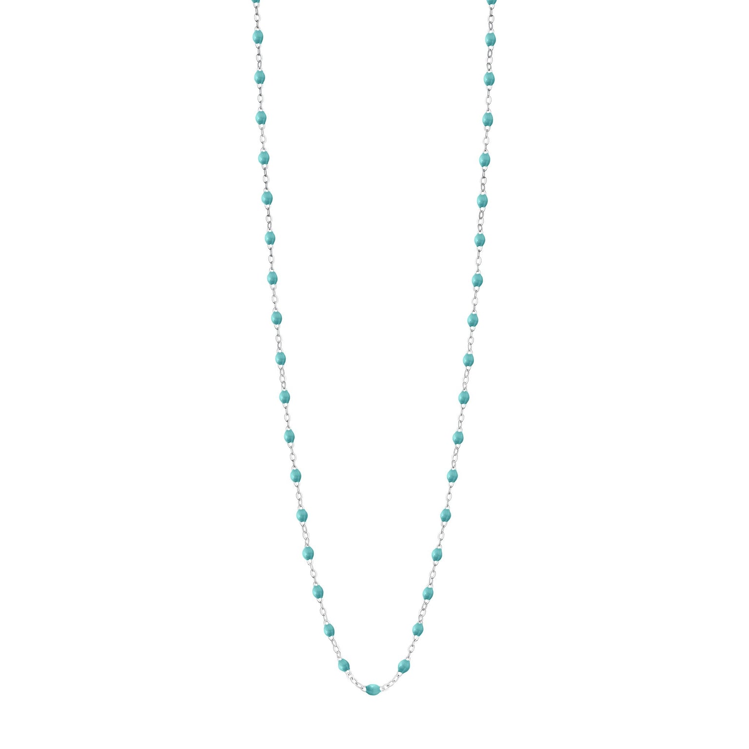 Gigi Clozeau - Sautoir turquoise vertClassique Gigi, or blanc, 60 cm