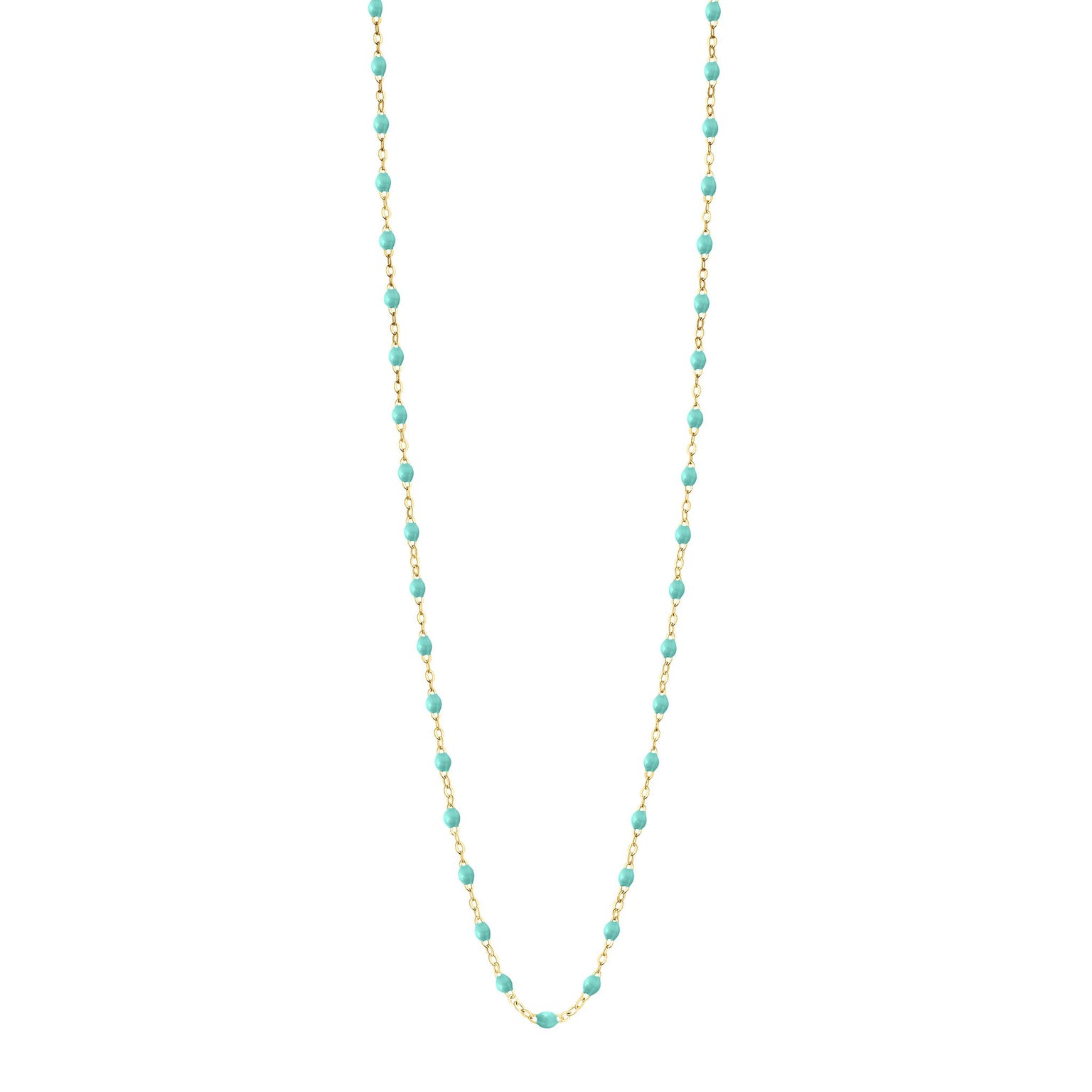 Gigi Clozeau - Sautoir vert d'eau Classique Gigi, or jaune, 86 cm